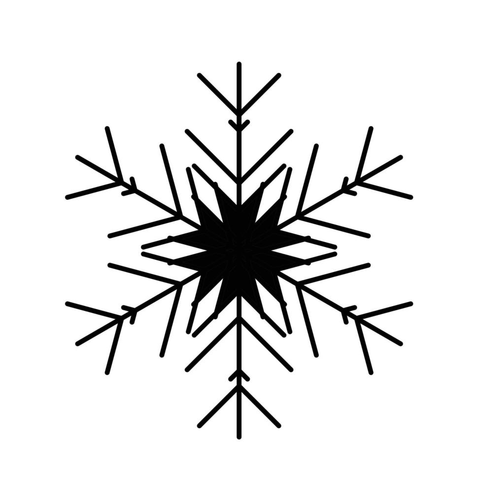 Vector snowflake  web Icon isolated