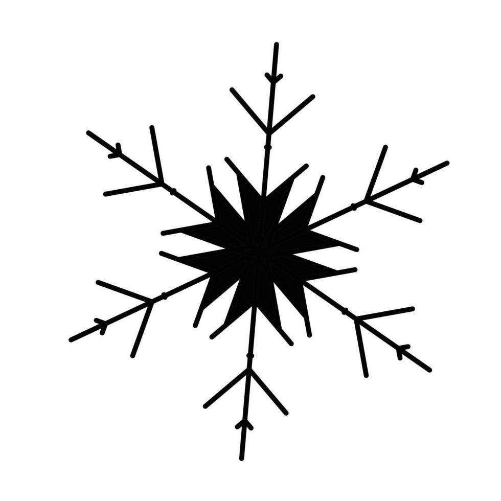 Vector snowflake  web Icon isolated