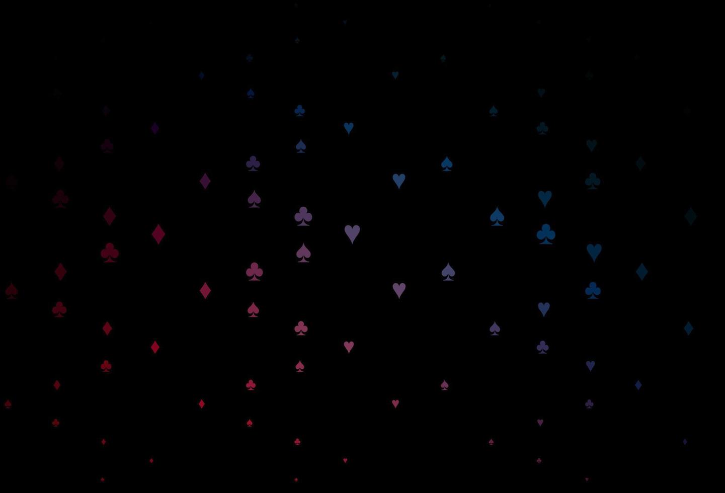 Dark Blue, Red vector pattern with symbol of cards.