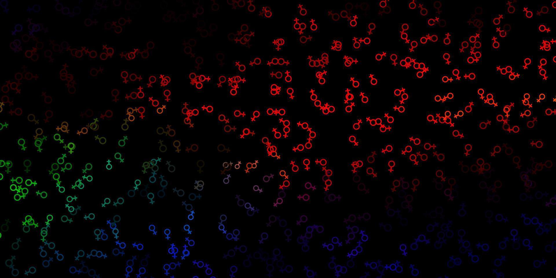 Dark Multicolor vector template with esoteric signs.