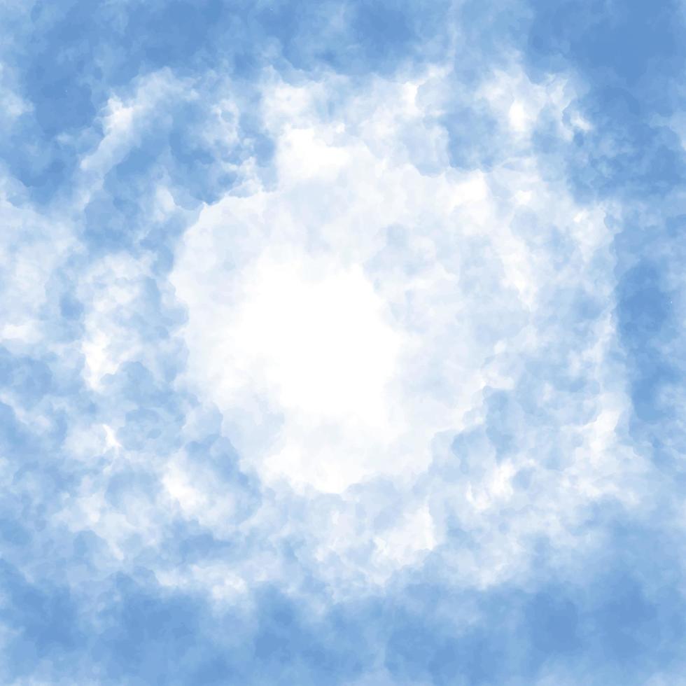 Blue sky clouds background vector