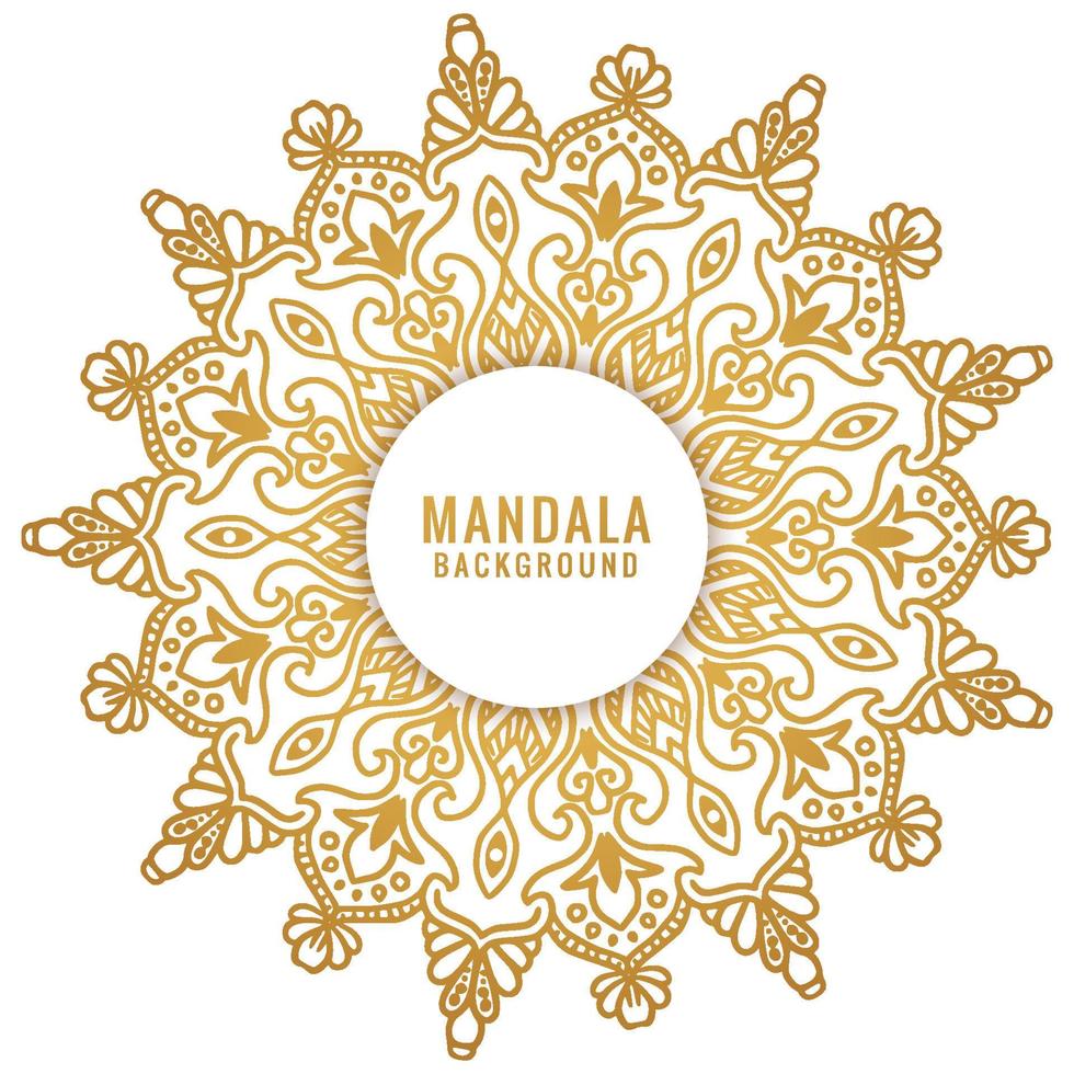 Decorative golden mandala on white background 12788133 Vector Art at