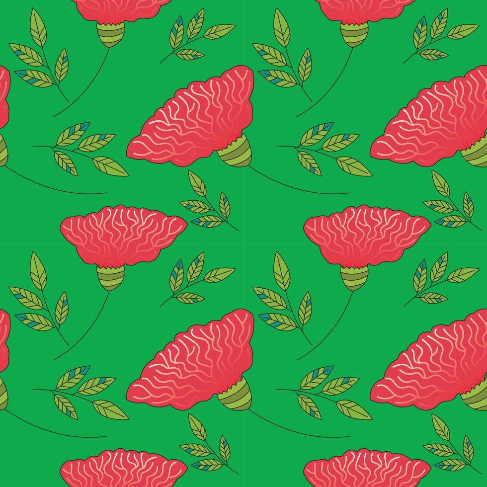 seamless pattern with fantasy flowers, natural wallpaper, and floral decoration Indian style, curl illustration. Paisley prints hand-drawn elements. Home decor. vector