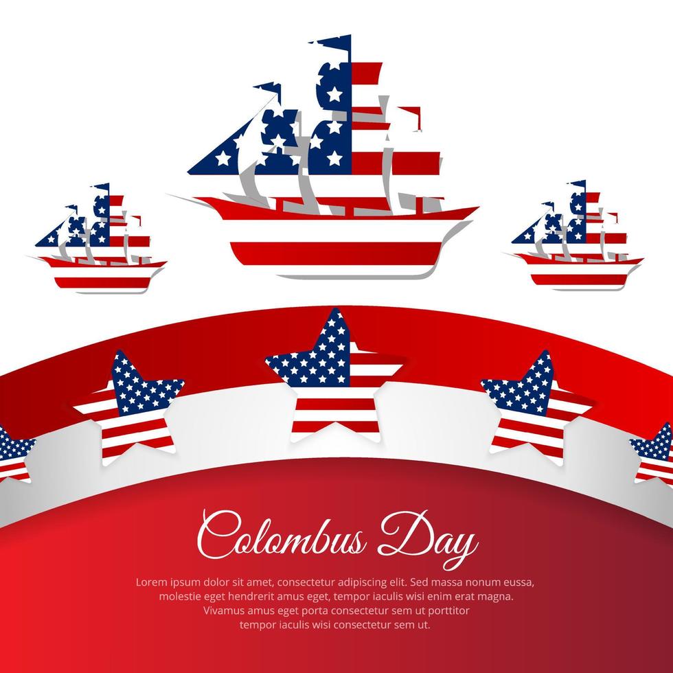 Celebration of columbus day design background vector. Columbus day holiday vector