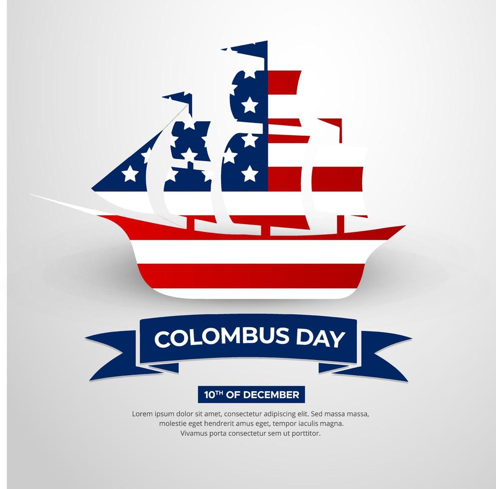 Columbus day holiday vector. Celebration of columbus day design background vector. 12788429