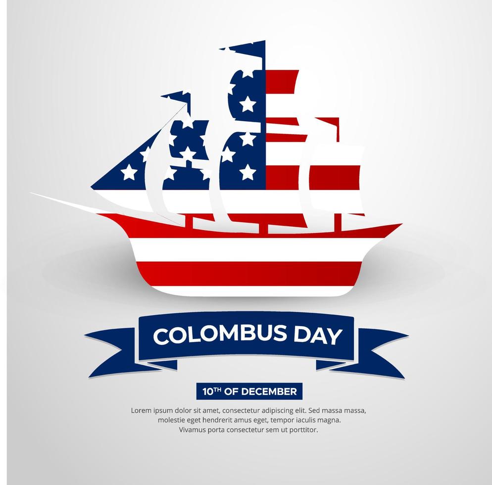 Columbus day holiday vector. Celebration of columbus day design background vector. vector