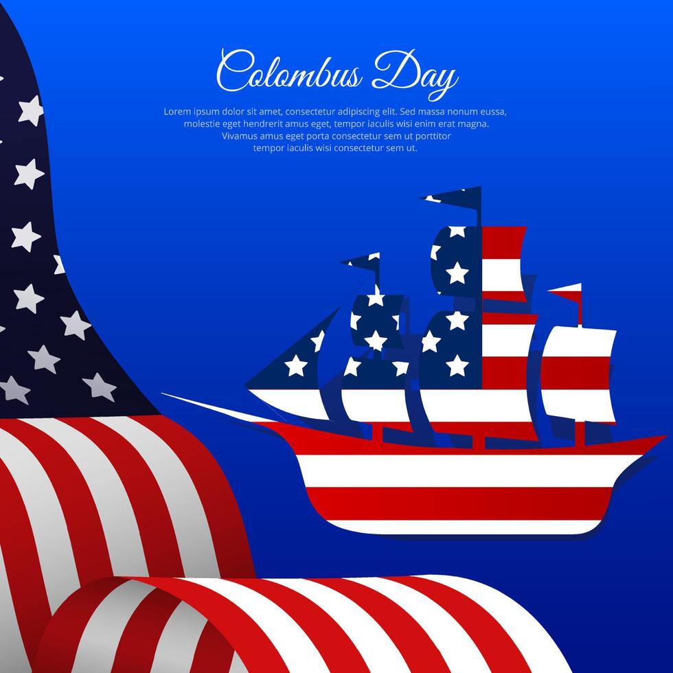 Happy columbus day design background vector. Columbus day holiday vector