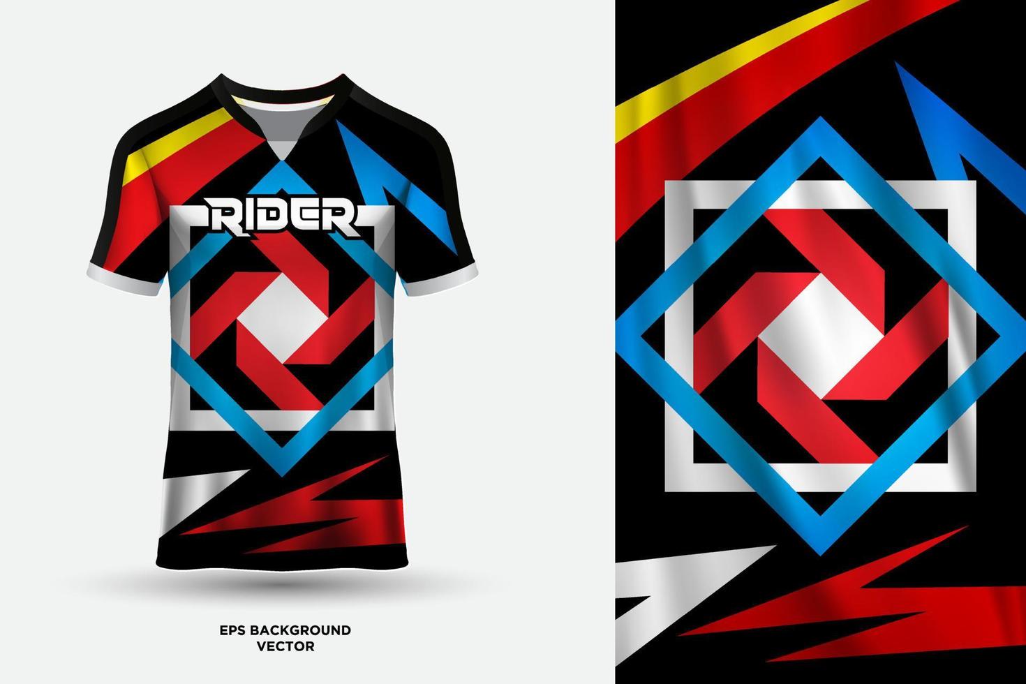 diseño moderno de camiseta de camiseta adecuado para deportes, carreras, fútbol, juegos y vectores de deportes electrónicos