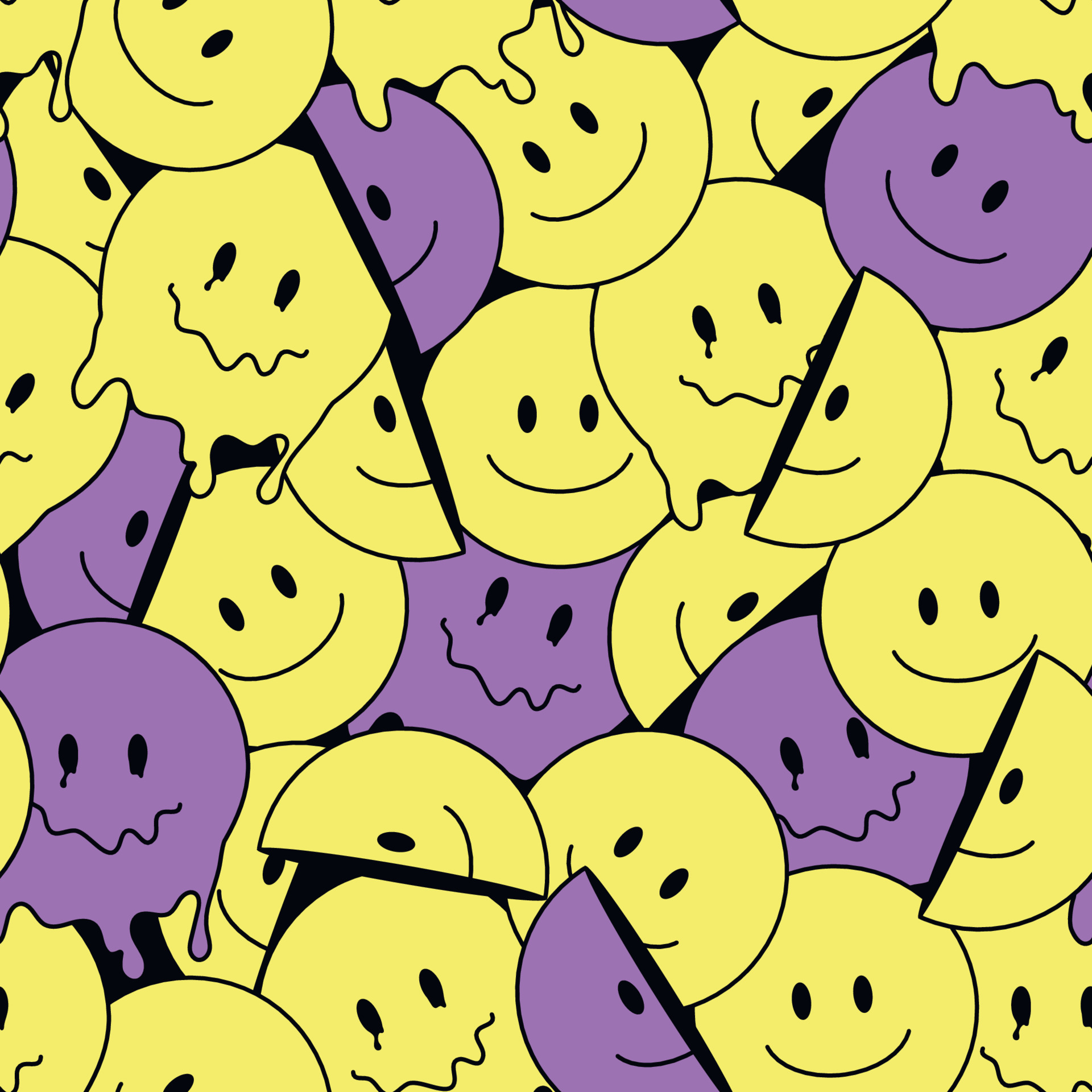 Melting smiley faces aesthetic melting smiley faces HD phone wallpaper   Peakpx