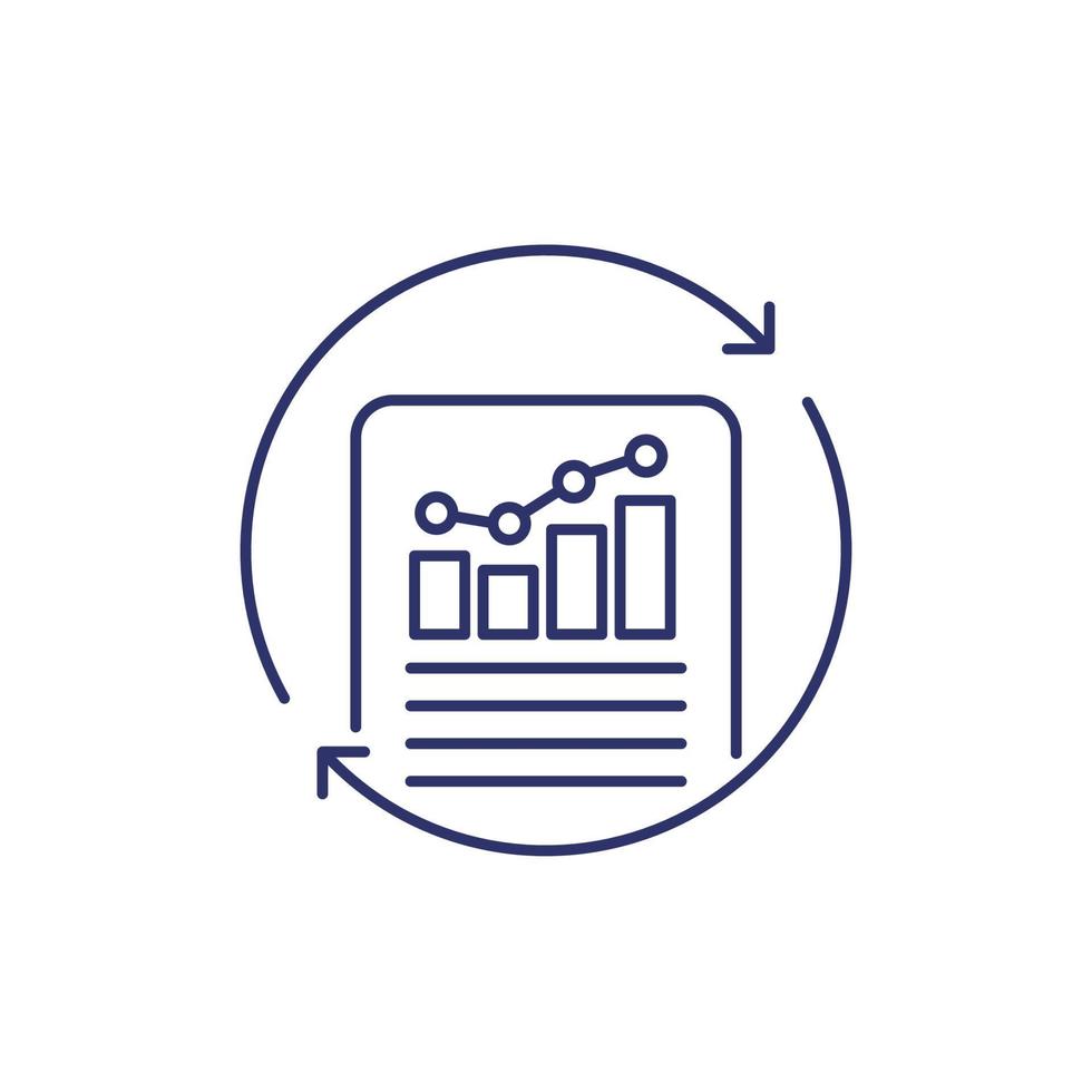 update report line icon, vector