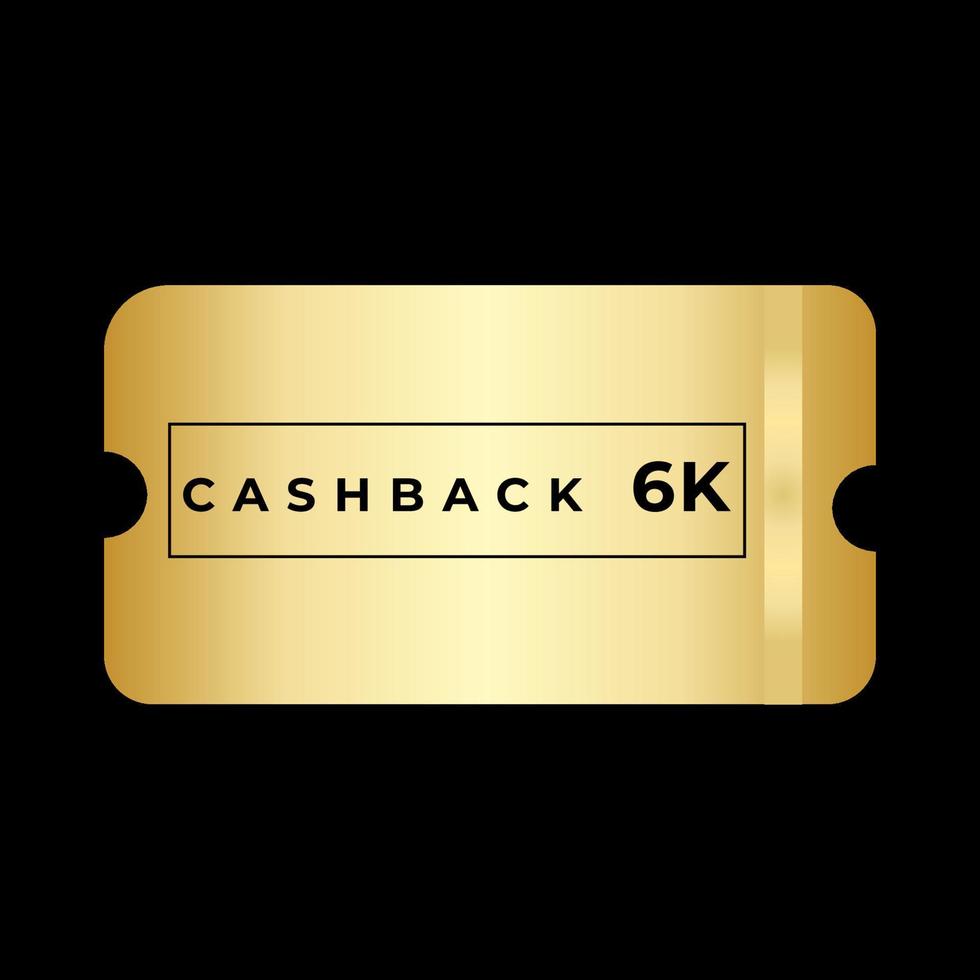 Golden Ticket Cashback 6k illustrator vector