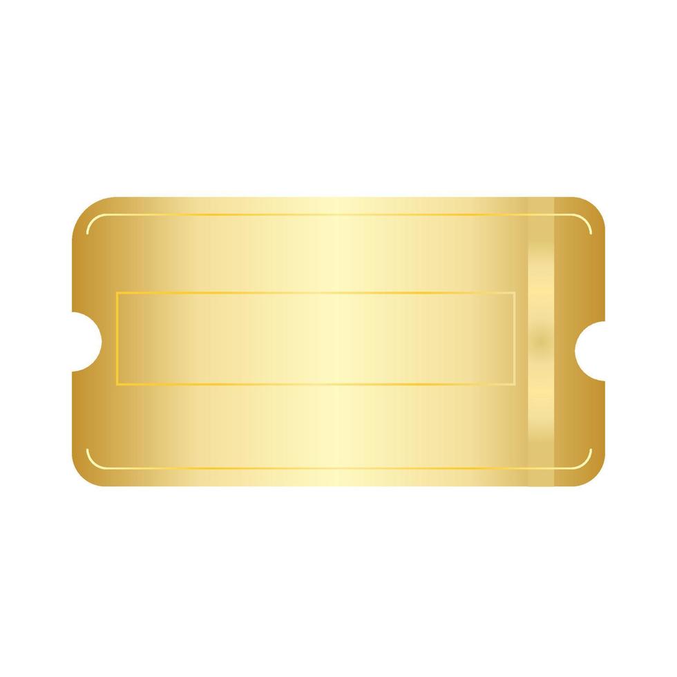 Gold Ticket Voucher Cashback vector