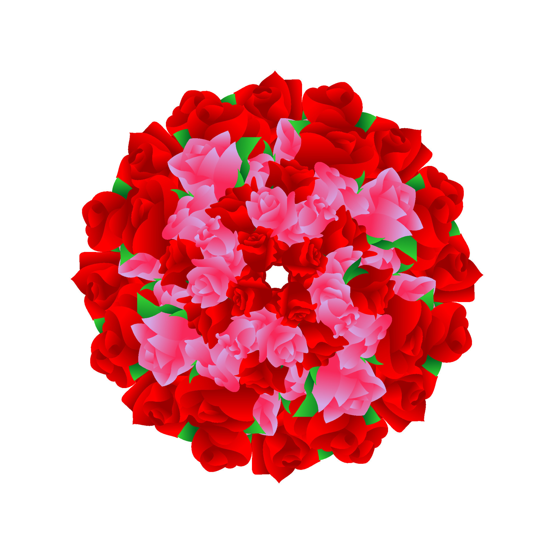 Rose flower ornament. Rose flower decoration. Rose flower wedding