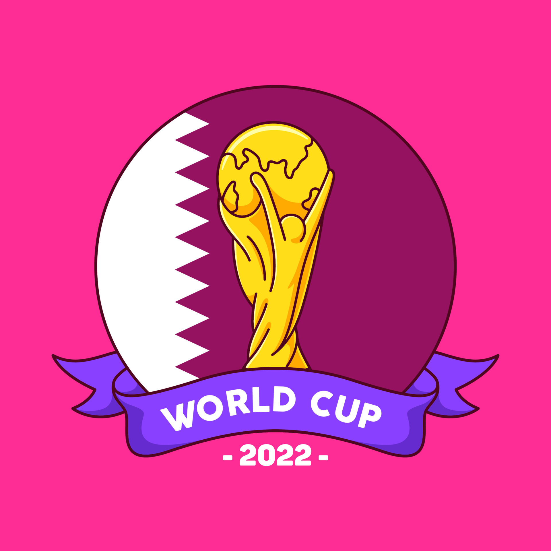 Qatar football logo vector illustration. world cup cartoon design 12789465  Vector Art at Vecteezy