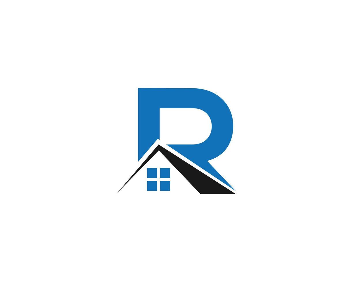 Creative Letter R Real Estate Home Logo Monogram Designs Vector Template.