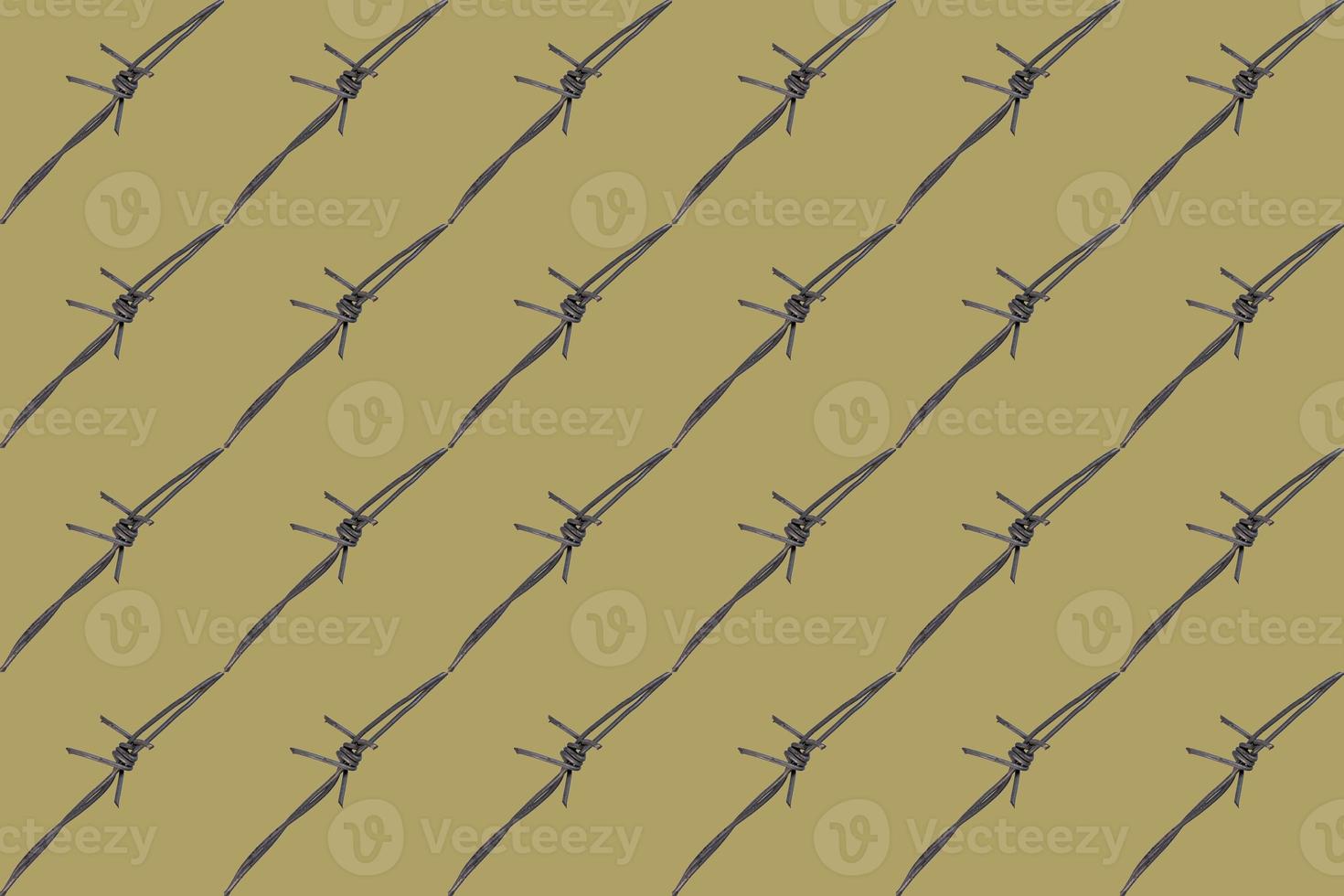 Barbed wire, seamless pattern, print, gift wrap, fabric print. Background Military camp. Camouflage photo