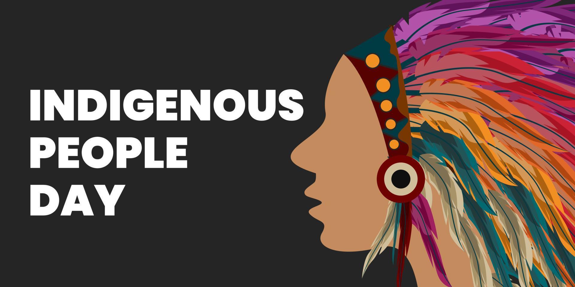 Indigenous Peoples Day Greeting Design vector