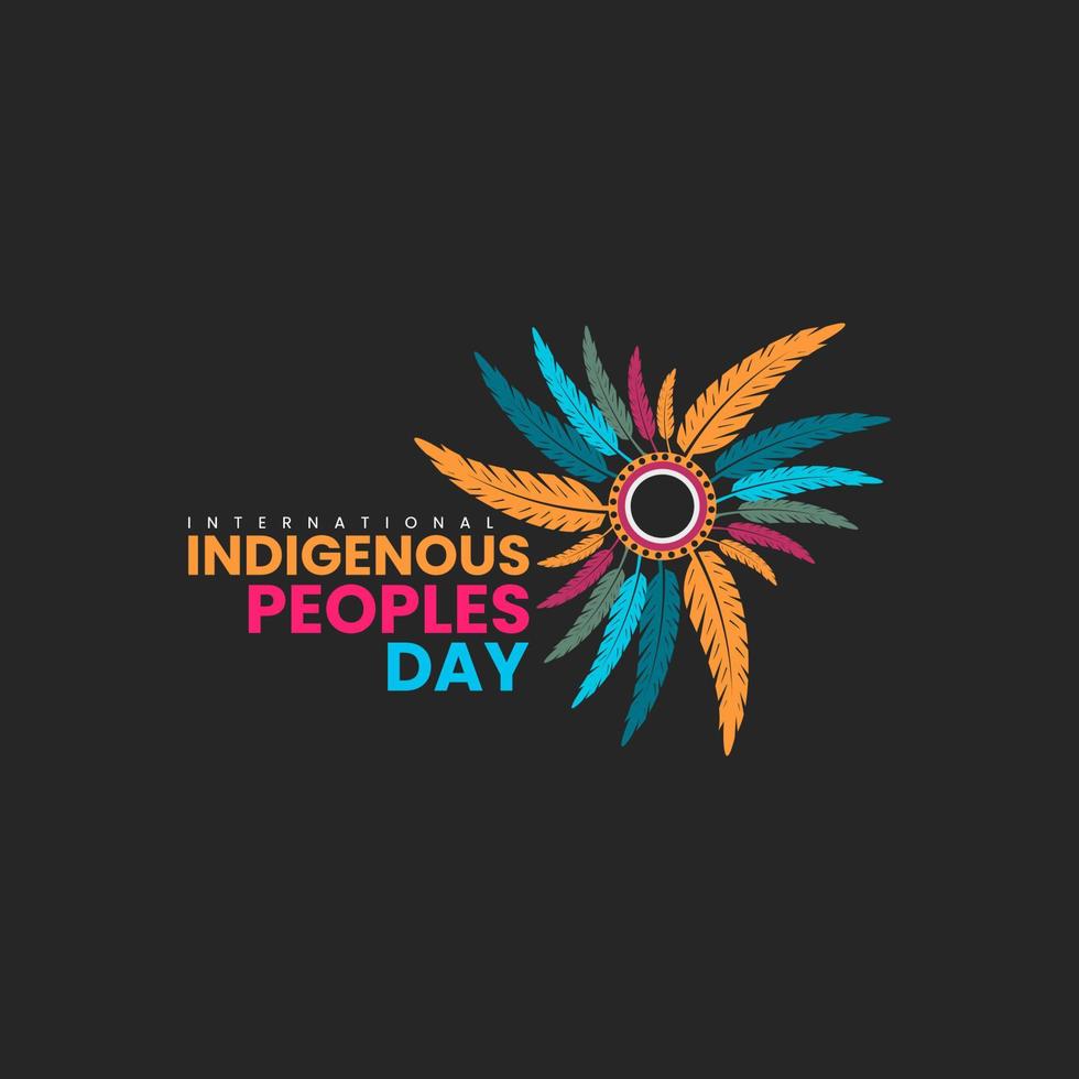 Indigenous Peoples Day Greeting Design vector