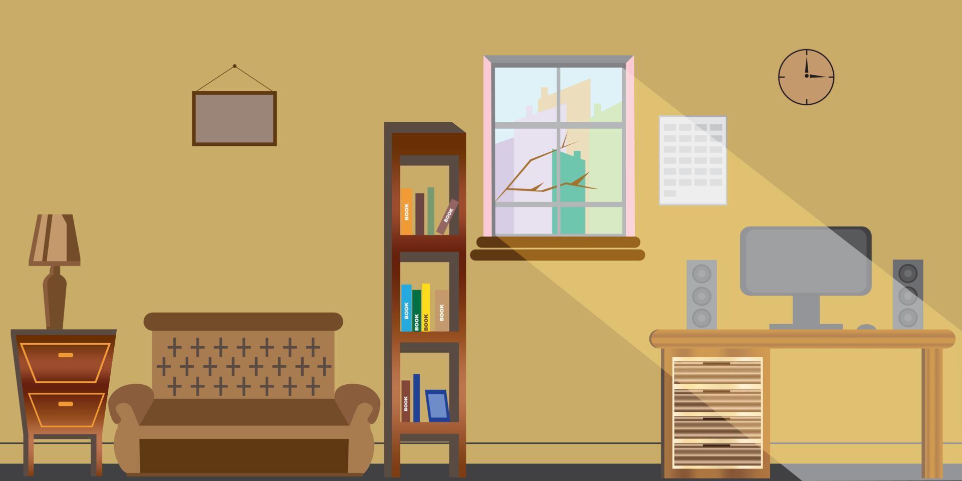 Interior, Furniture, Study vector