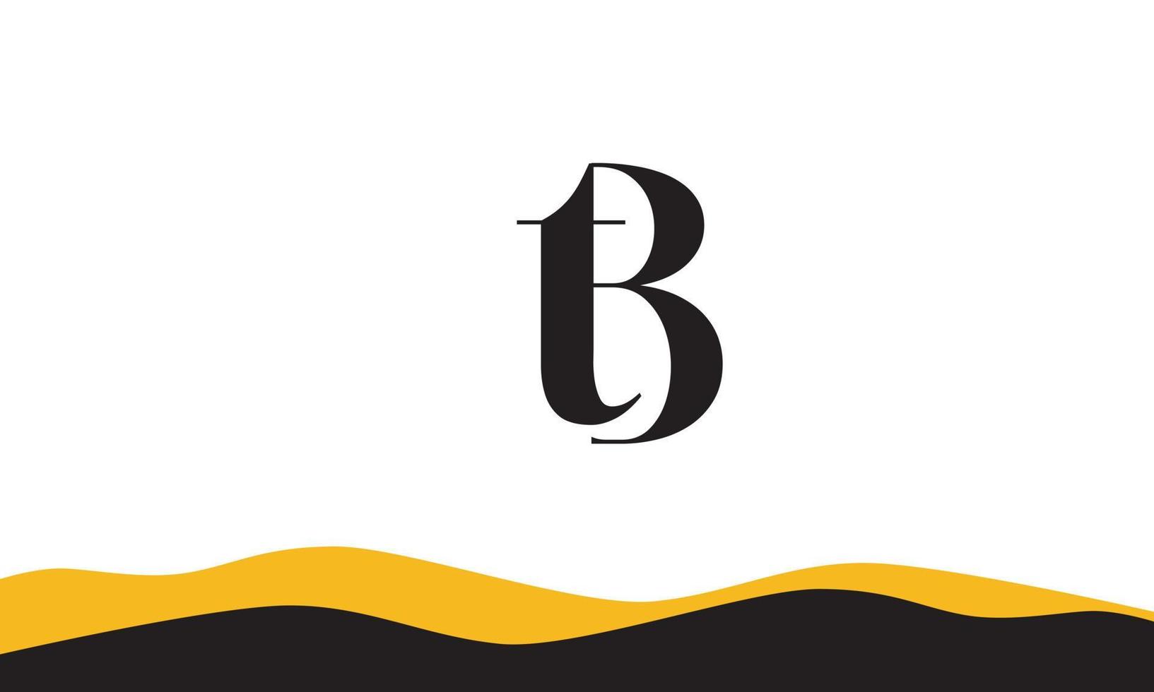 Alphabet letters Initials Monogram logo TB, BT, T and B vector