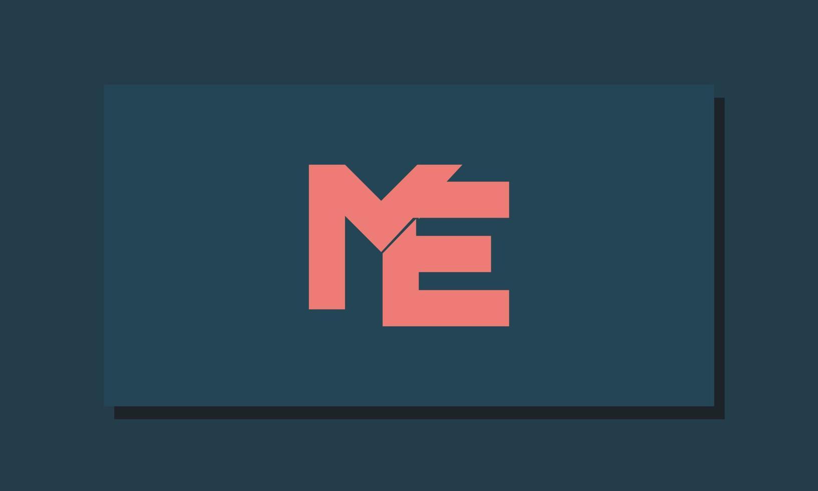 Alphabet letters Initials Monogram logo ME, EM, M and E vector