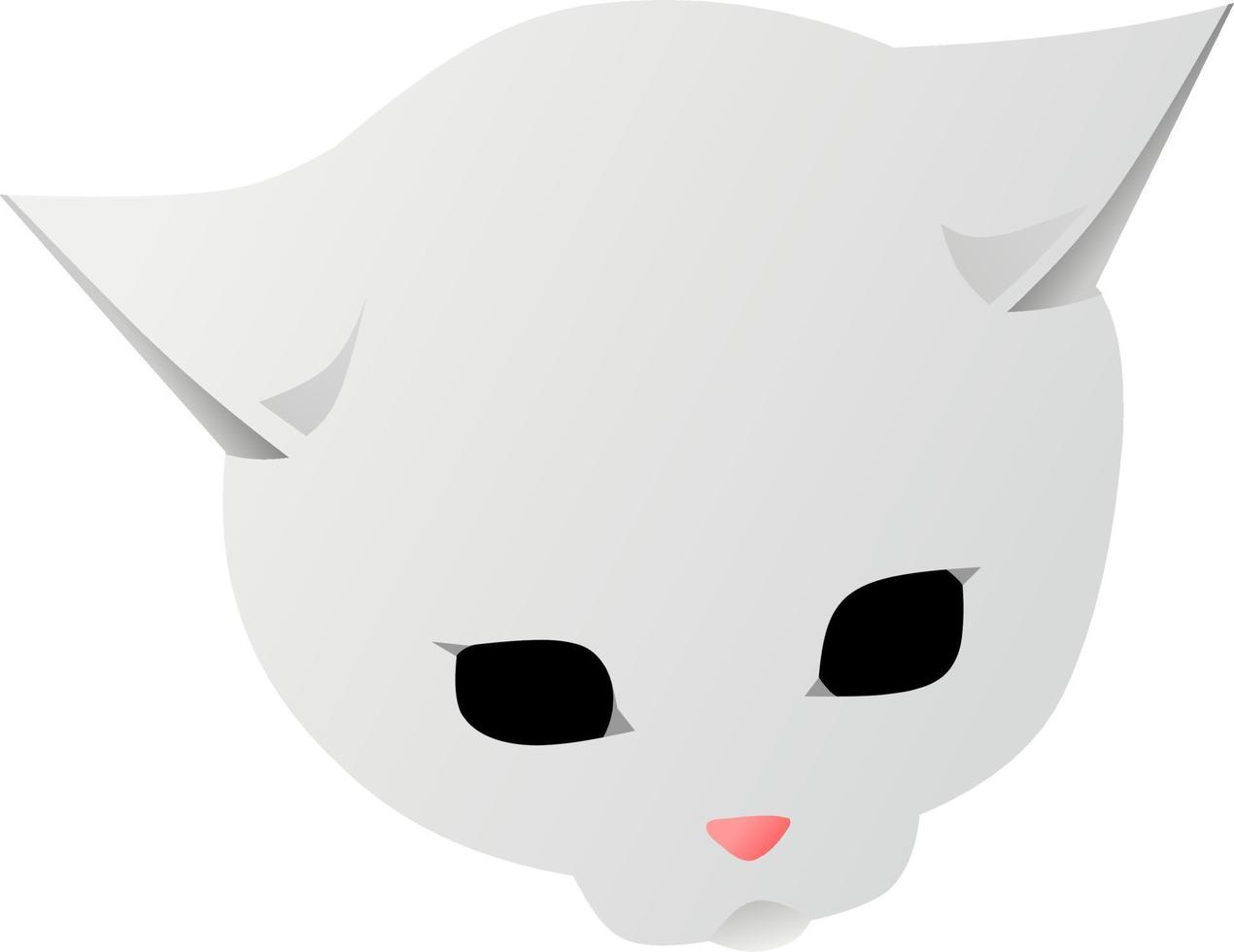 ilustración de vector de dibujos animados de imágenes prediseñadas de cabeza de gato para logotipo, icono, elemento, idea, signo, símbolo, decoración, mascota o diseño. cabeza de gatito