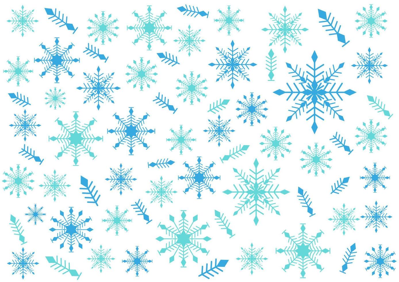 Abstract Blue Snowflake Pattern Background Vector Illustration.