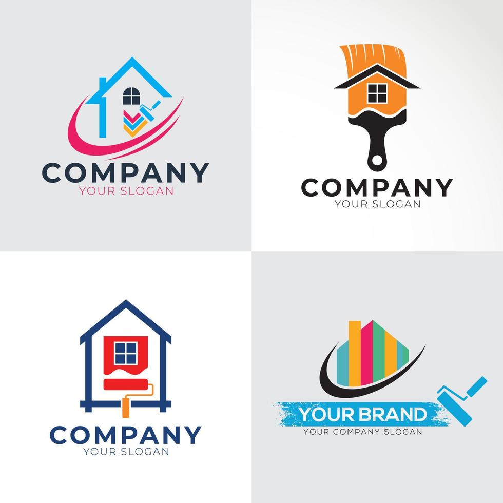 Painting Logo Template Design. Painting Logo Icon Vector Template