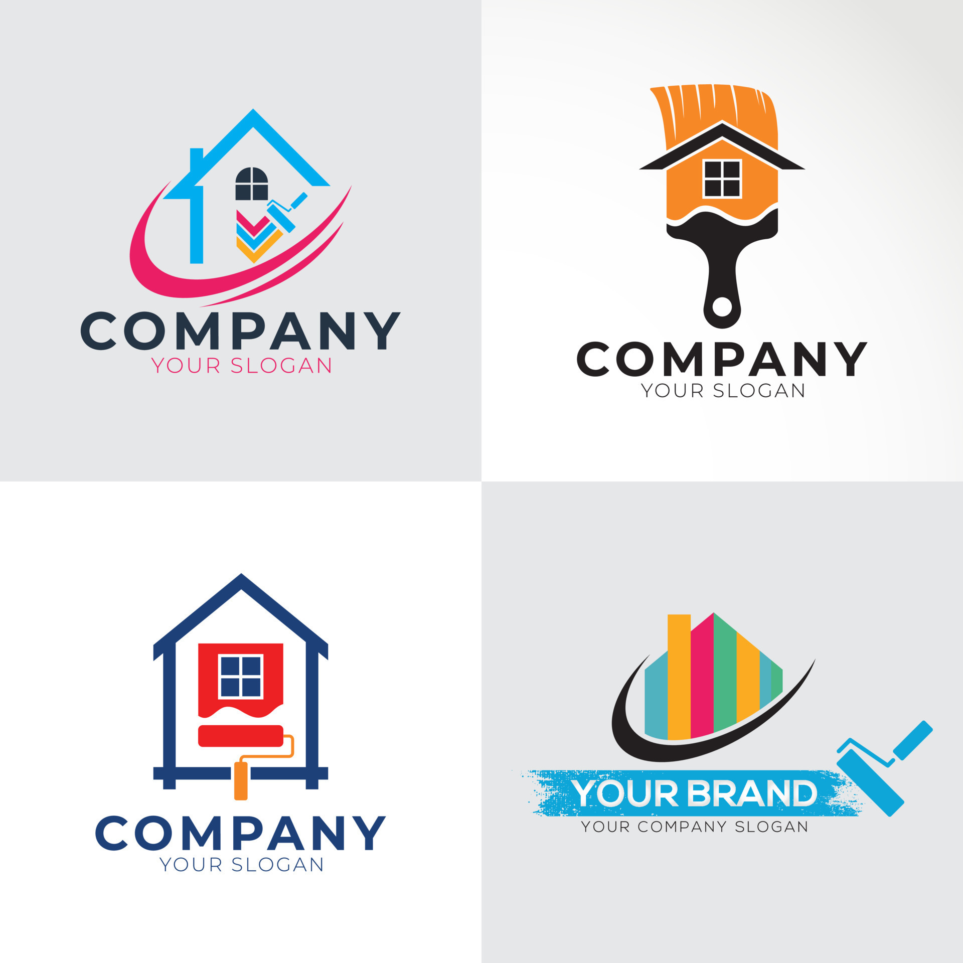 Painting Logo Template Design. Painting Logo Icon Vector Template