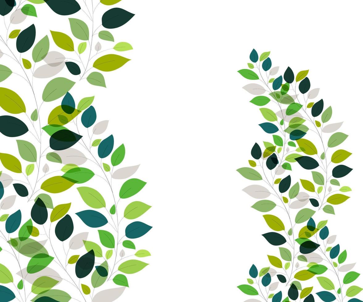 Colorful naturalistic leaf background vector