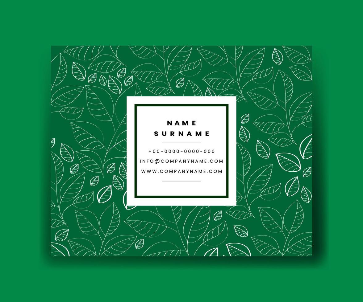 Colorful naturalistic leaf card vector