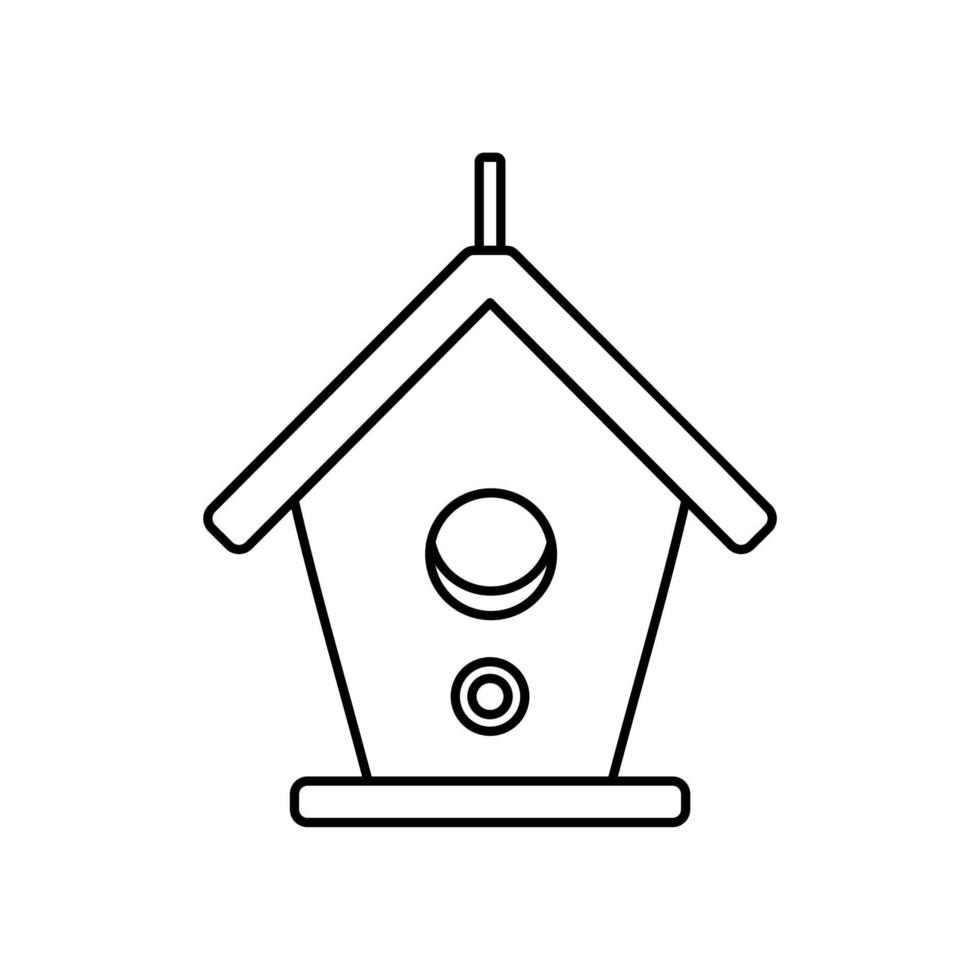 bird house outline icon vector