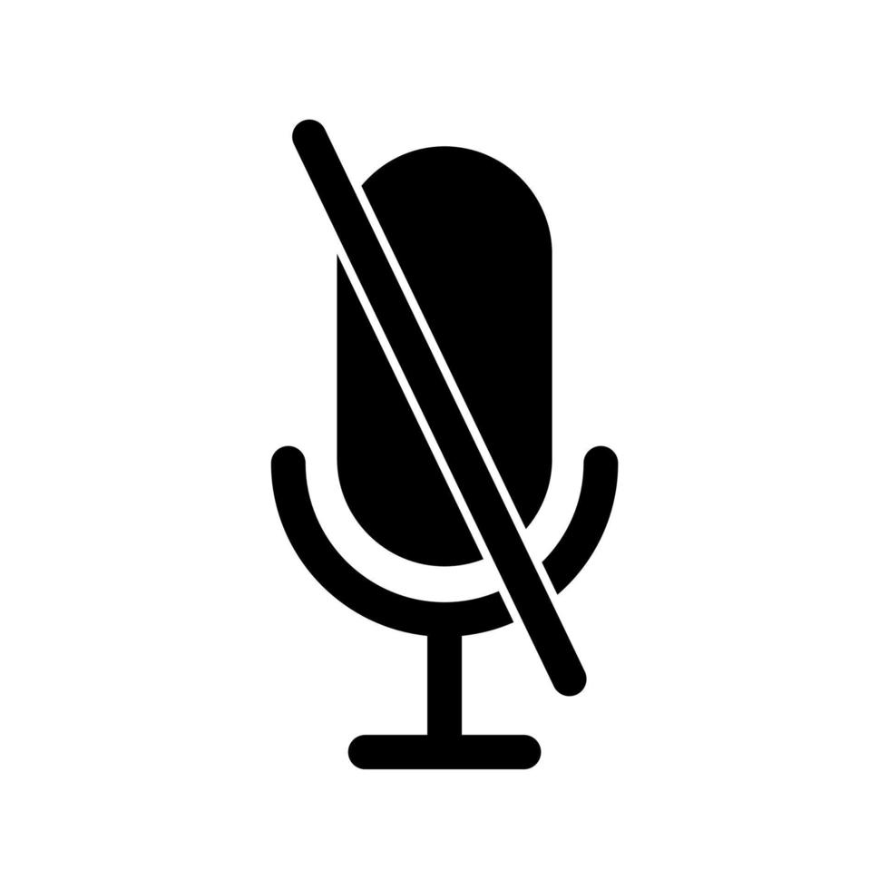 Muted microphone icon vector