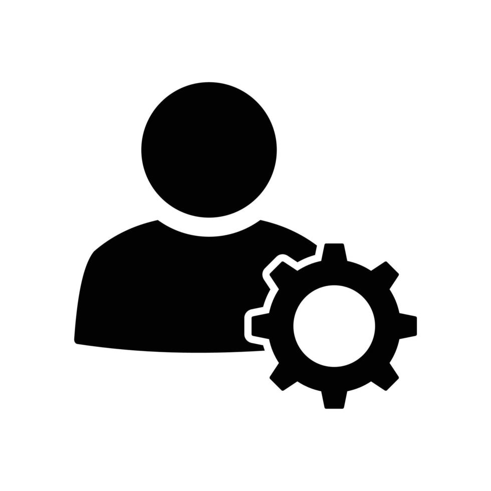 Profile settings icon vector