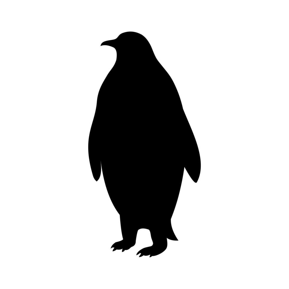 Penguin silhouette vector icon