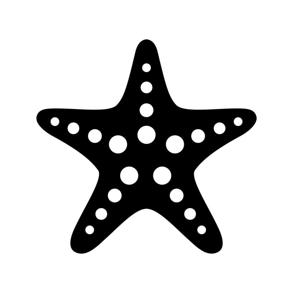 starfish flat icon vector