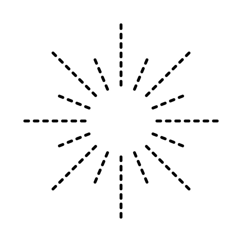 Sunburst outline icon vector