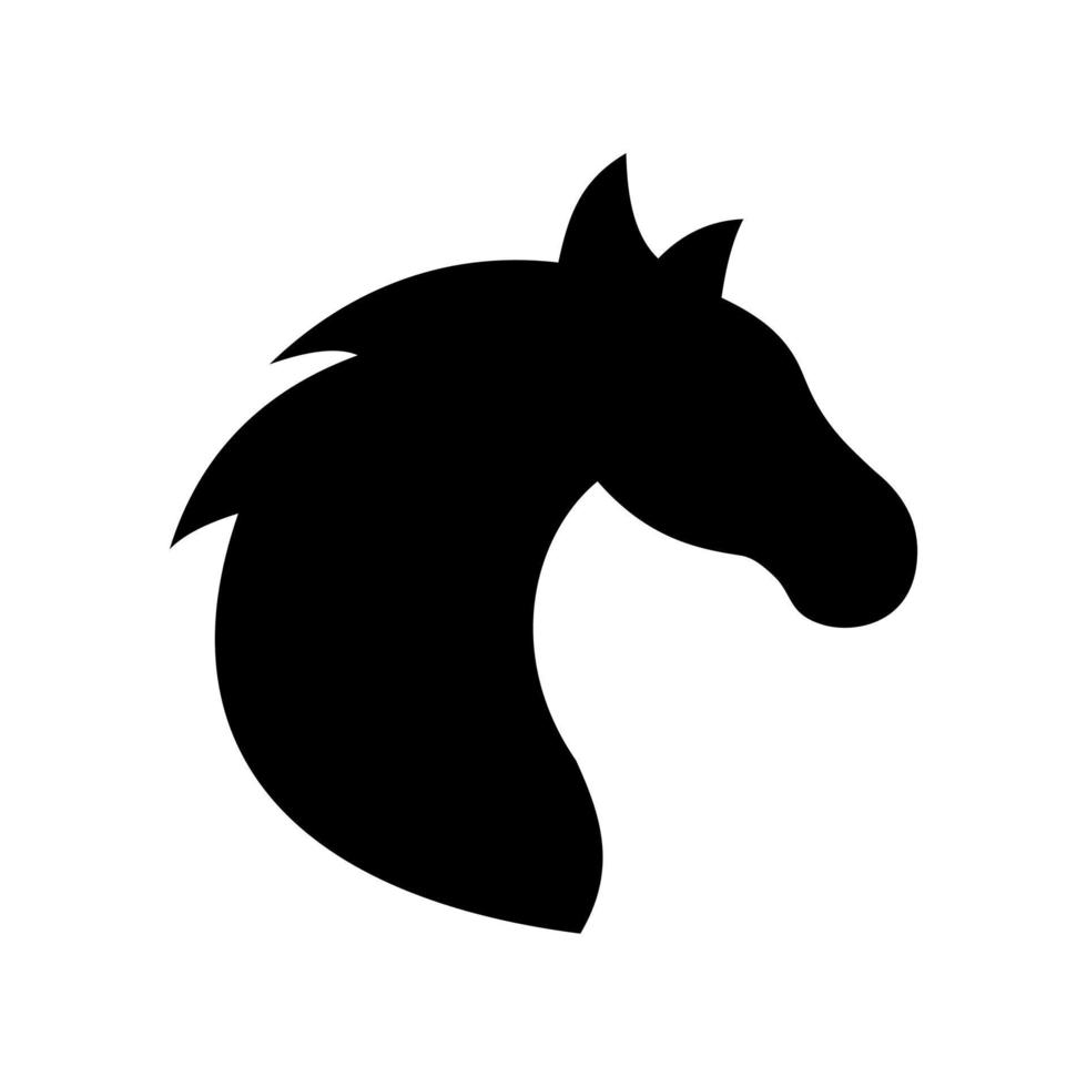 caballo, plano, icono vector