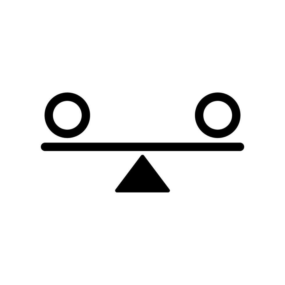 balance outline icon vector
