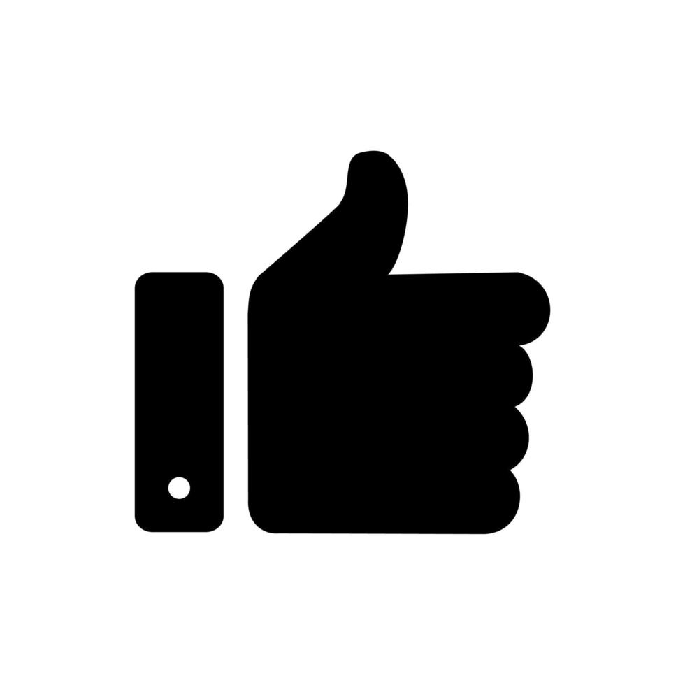 Thumb up flat icon vector