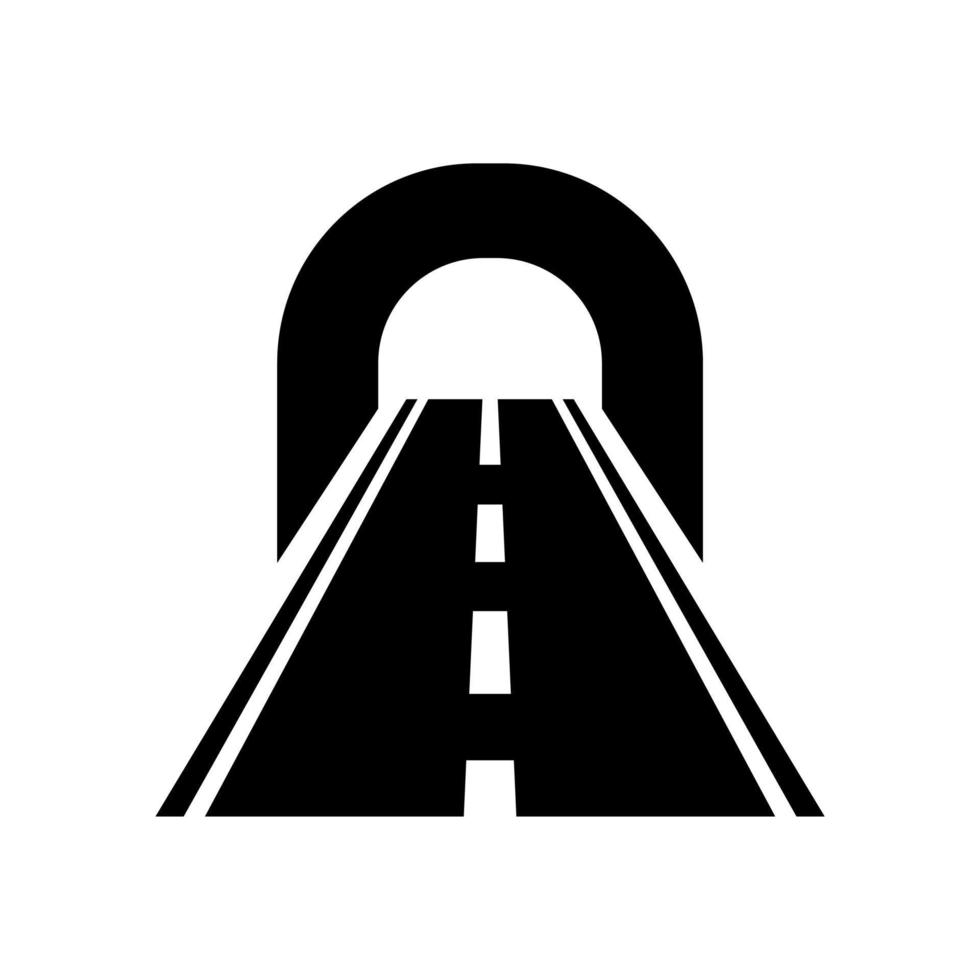 Tunnel flat icon vector