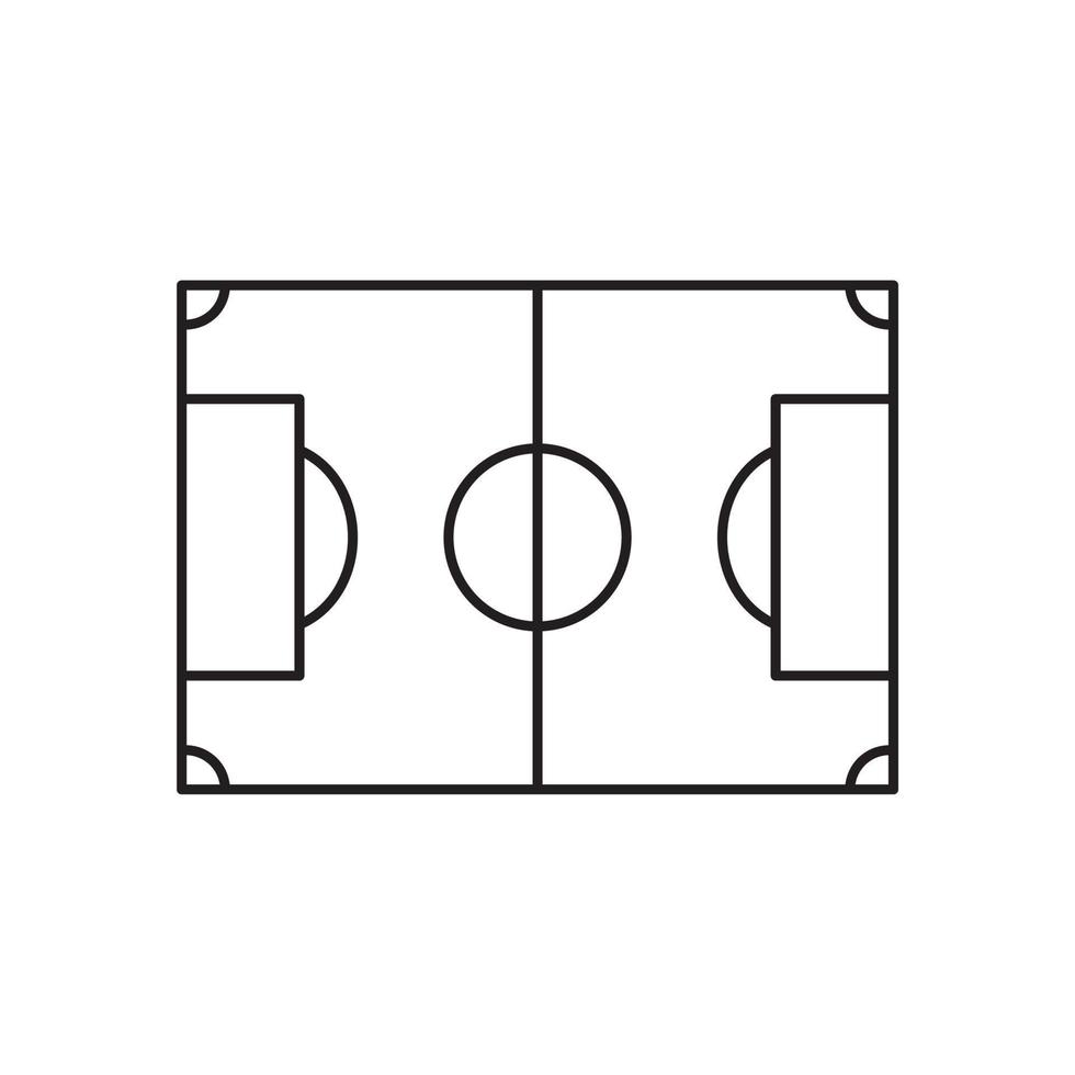 soccer field outline icon vector