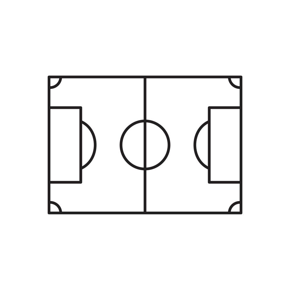 soccer field outline icon vector