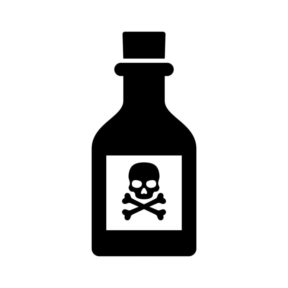 icono de botella de veneno vector