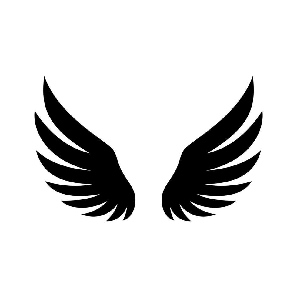 wings flat icon vector