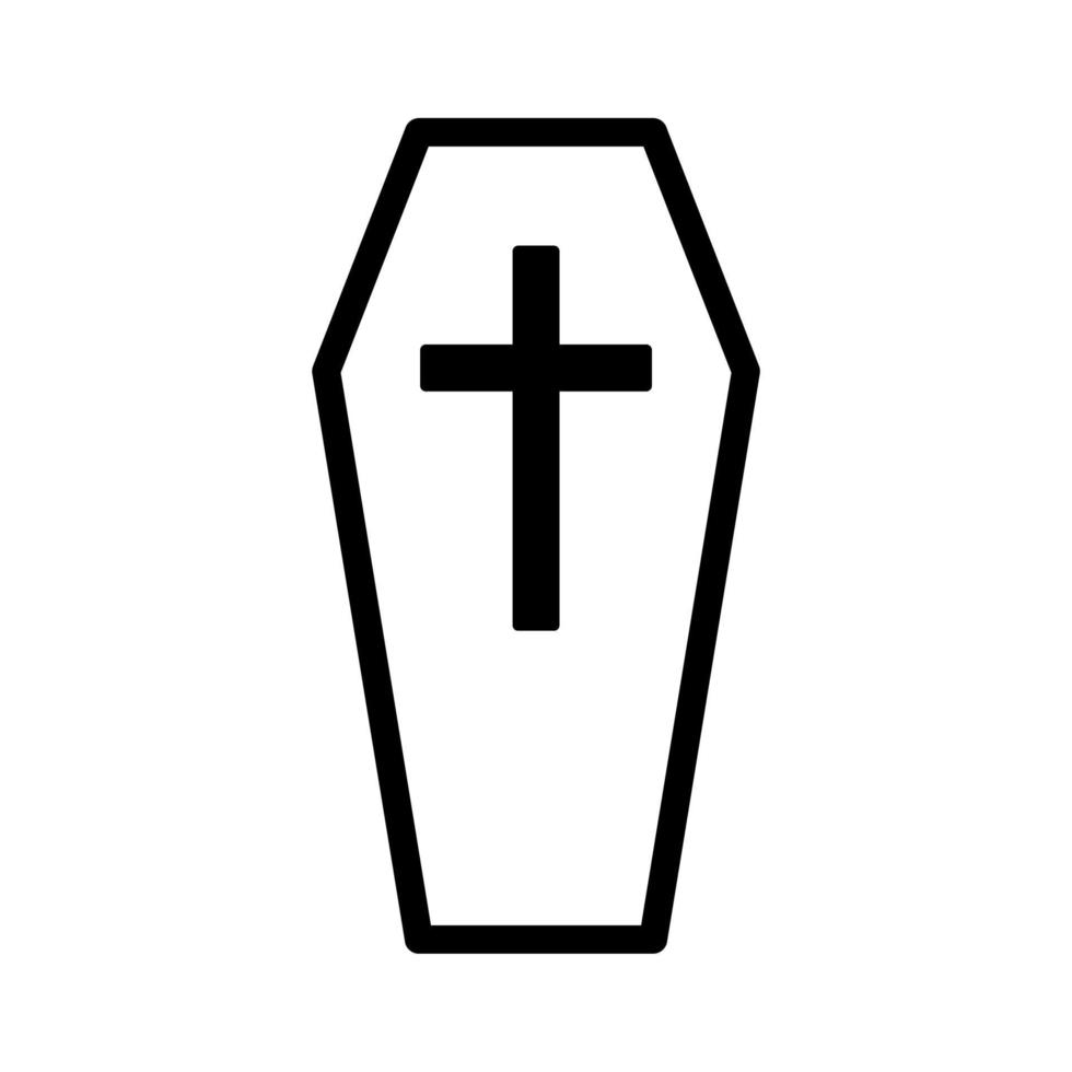 coffin outline icon vector