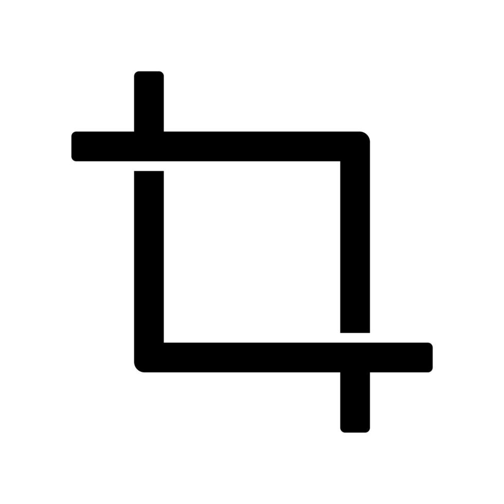 crop outline icon vector
