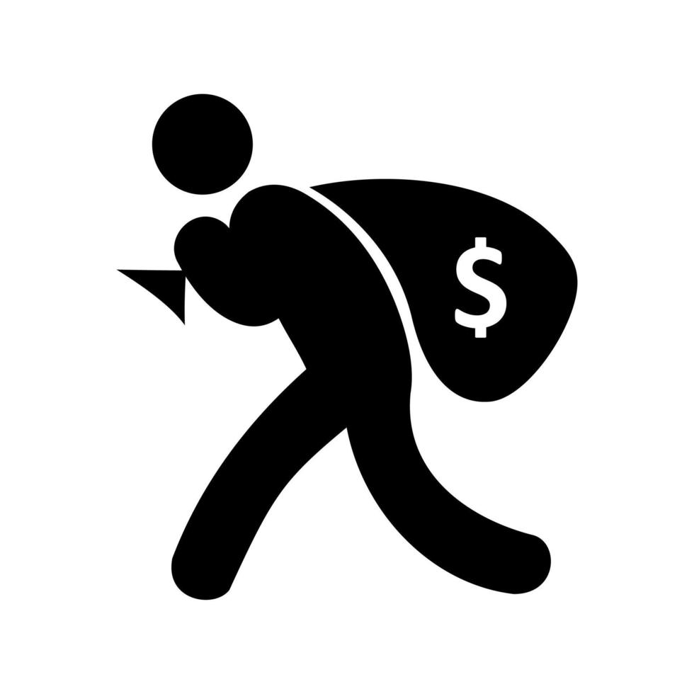 Thief flat icon vector