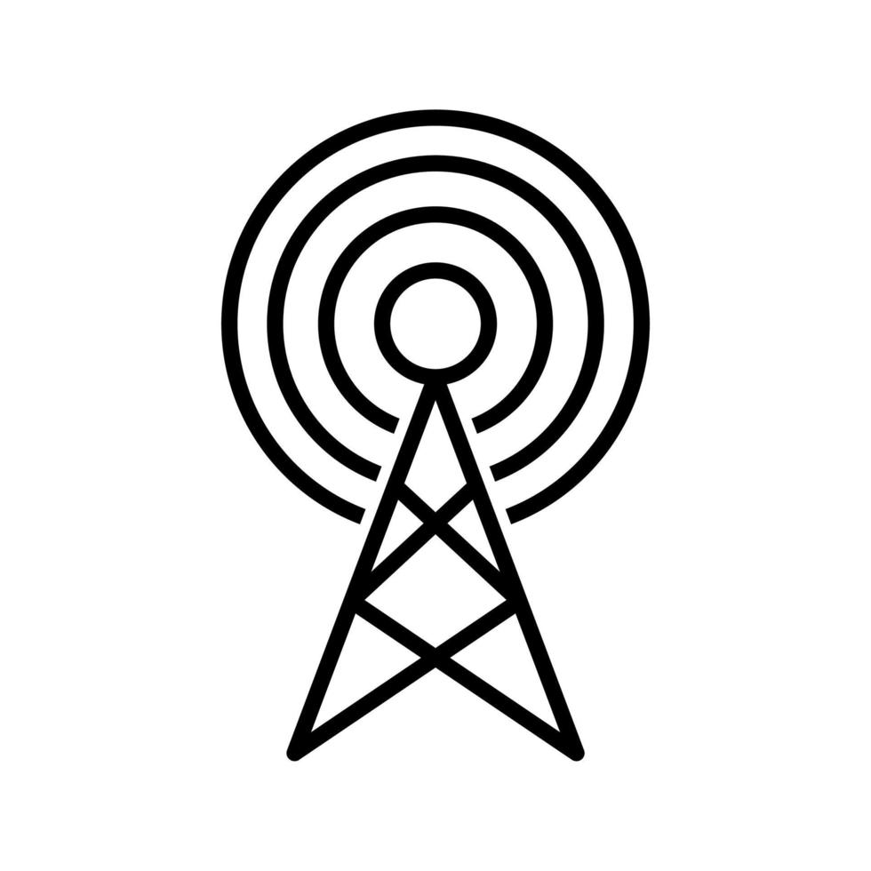 Communication antenna icon vector