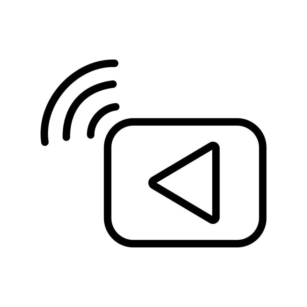 video streaming outline icon vector